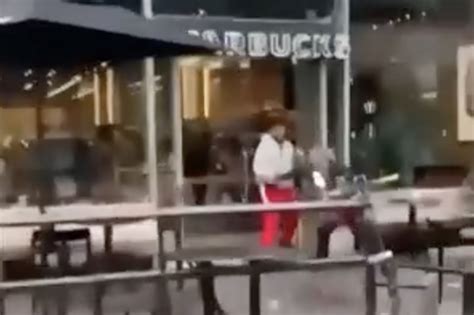 Father stabbed to death at Vancouver Starbucks after asking。